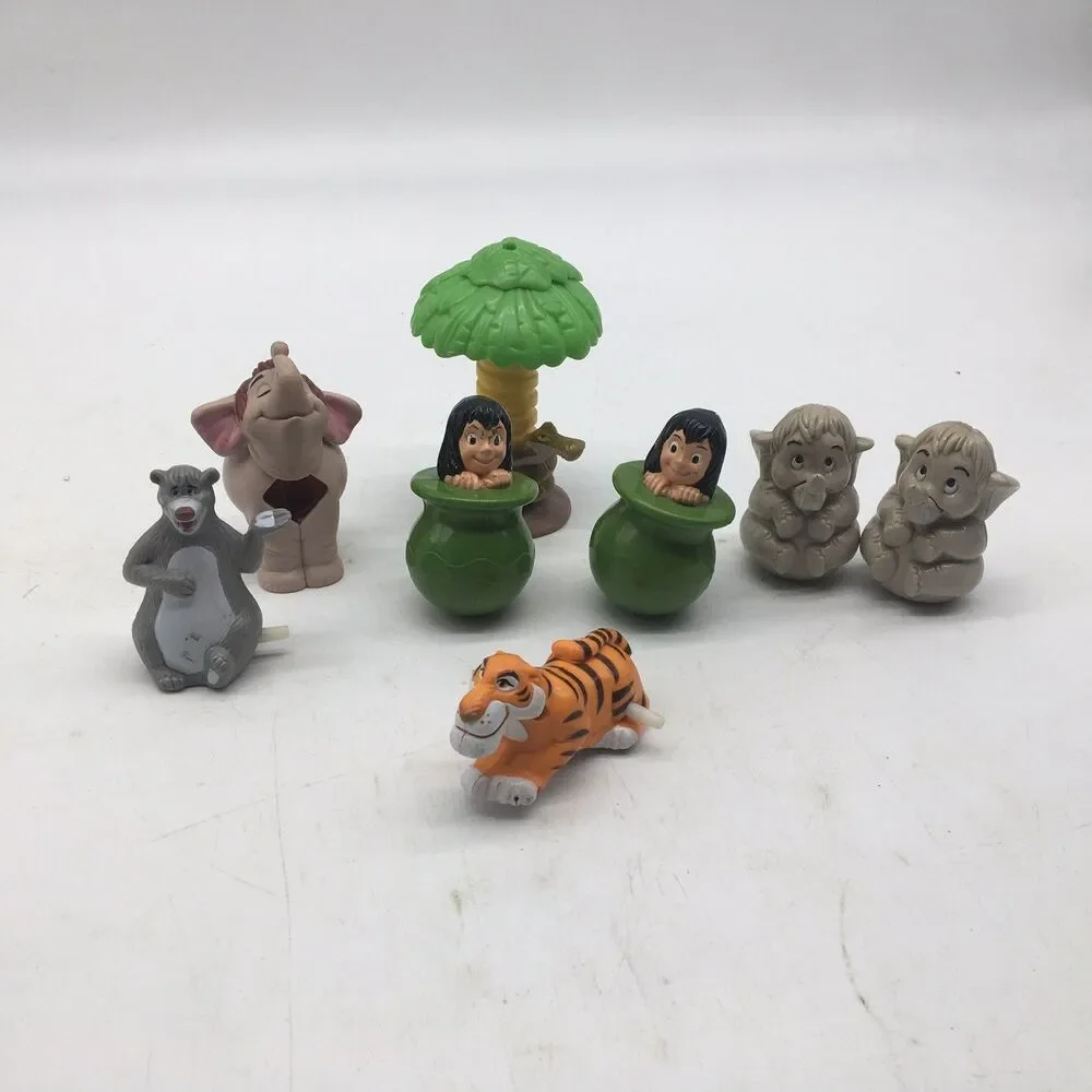 80s 90’s The Jungle Book McDonalds Toy Figures Lot Of 8 Cake Toppers Vintage